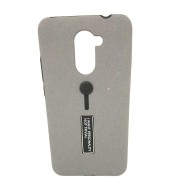 Capa Silicone Dura Kickstand Com Alça De Dedo Huawei Y7 2017 Cinza